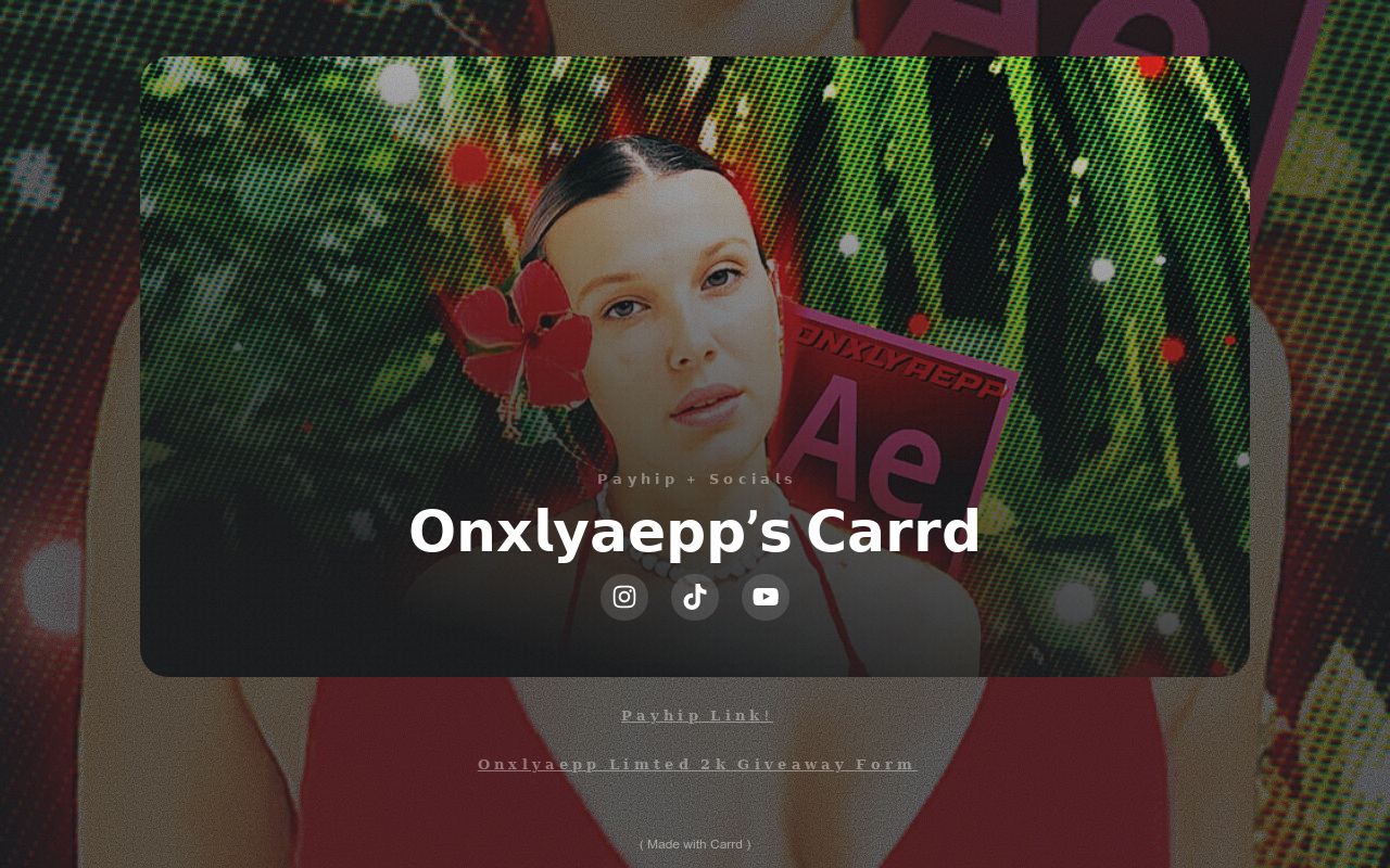 Carrd profile picture for @onxlyaepp